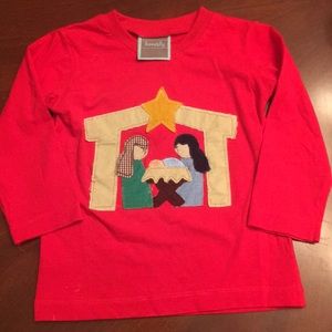 Toddler boys Christmas nativity long sleeve shirt